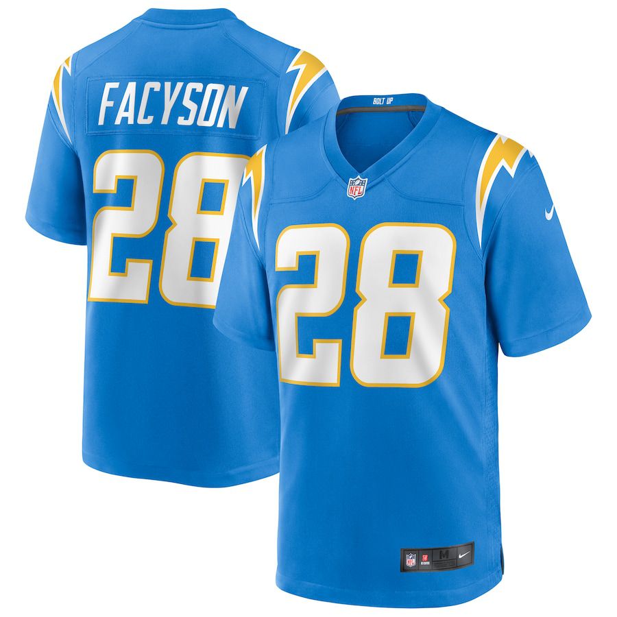Men Los Angeles Chargers #28 Brandon Facyson Nike Powder Blue Game NFL Jersey->los angeles chargers->NFL Jersey